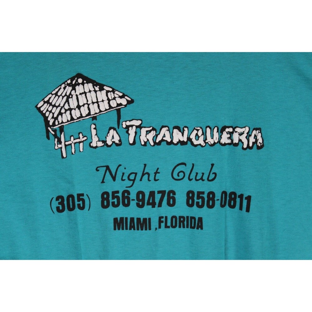 Vintage Stedman La Tranquera Night Club Miami Florida Polo Shirt XL Made USA
